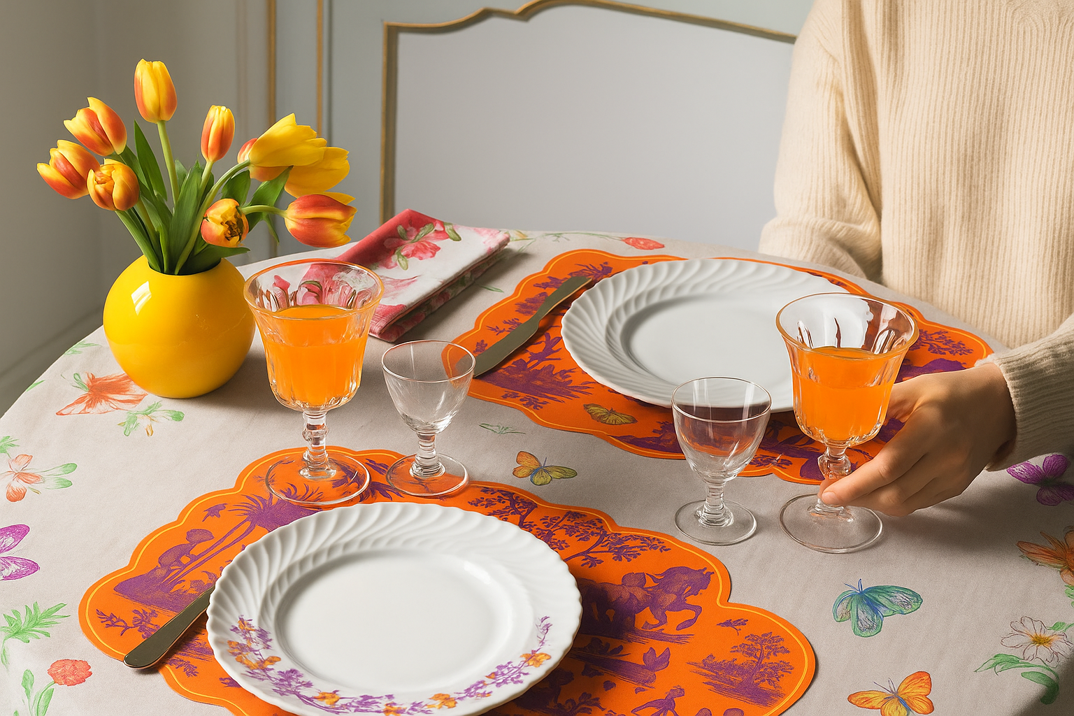 Albertina Pop Arancio e Viola