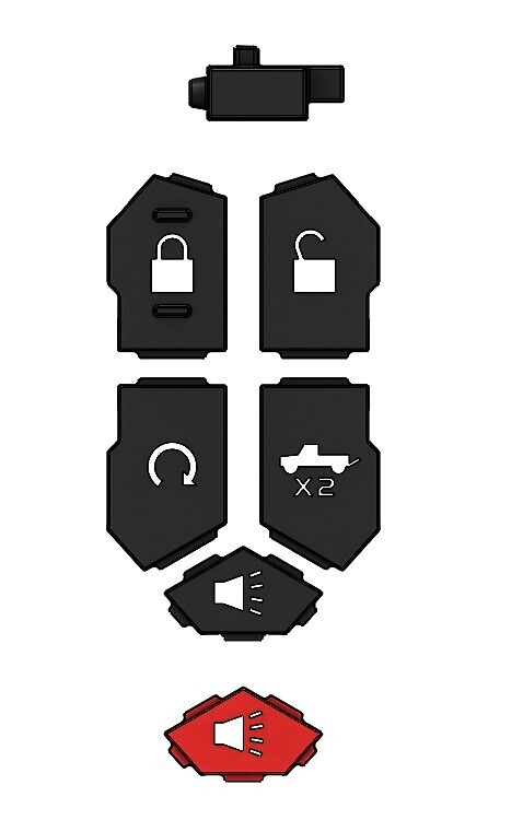 Extra Button Set - Injection Fob IF018 (2019+ Chevy/GMC Truck)