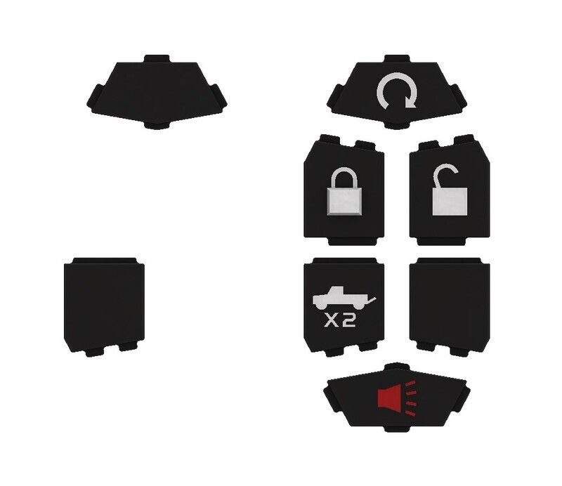 Extra Button Set - Injection Fob IF010 (V1.5 2014+ Chevy/GMC)