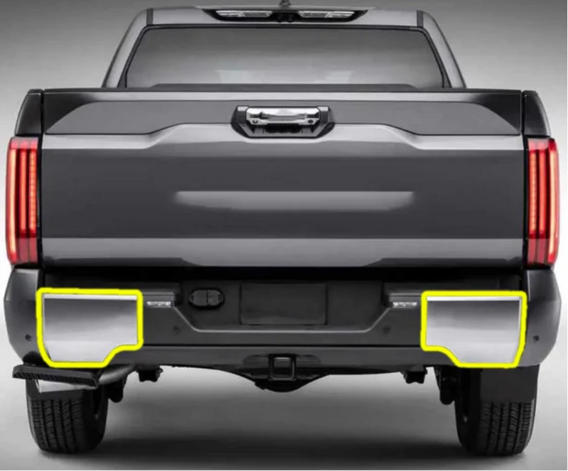 2022-2024 Toyota Tundra Rear Bumper Chrome Delete Overlay