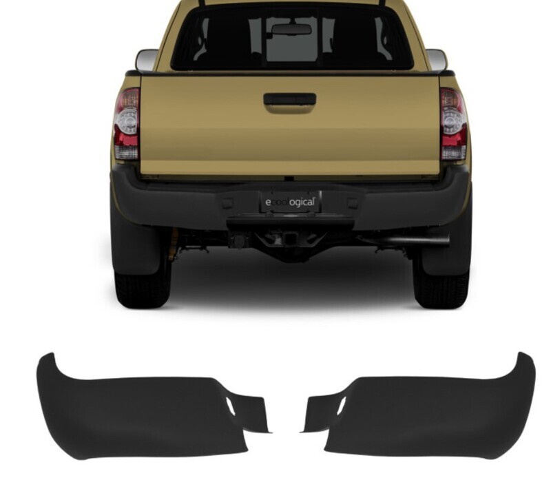 2005-2015 Toyota Tacoma - Rear BUMPERSHELLZ™ - Chrome Delete Truck Bumper Caps