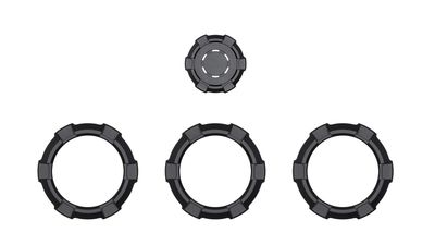 V2 Radio Knob + Drive Mode Knob + Climate Knobs (2024+ Tacoma / 2025+ 4Runner) - BLACK