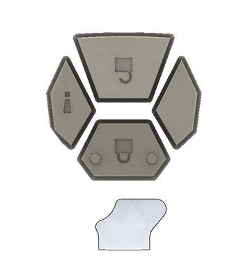 Extra Button Set - Injection Fob IF011 (5th Gen 4Runner)