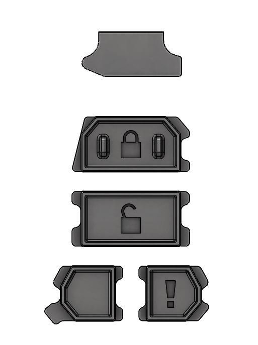 Extra Button Set - Injection Fob IF009 (2018-2019 Tundra / 2016-2023 Tacoma Manual/SR5)
