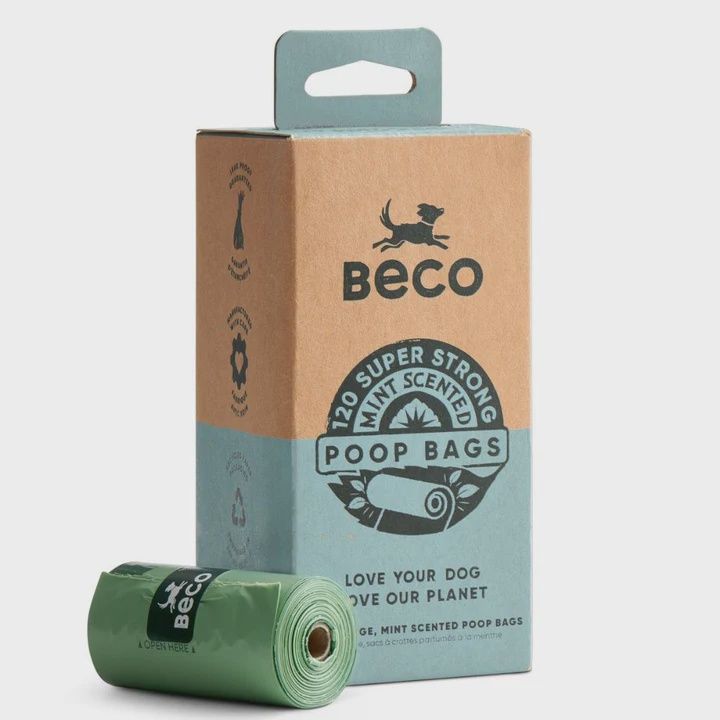 Beco - Poop Bags Recycled - Mint Scented - Multi Pack 120 (8x15)