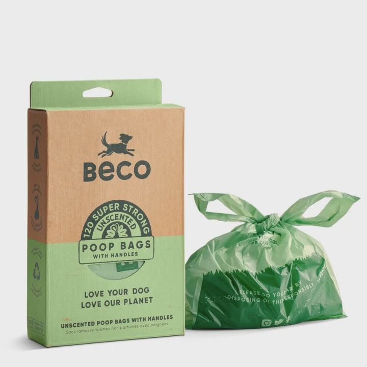 Beco Poop Bags Recycled Unscented - Handles (120)