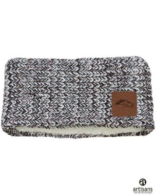 Sherpa Headband with Leather Patch Mustangs Logo