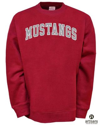 A Team Crew with Bold Embroider Mustangs