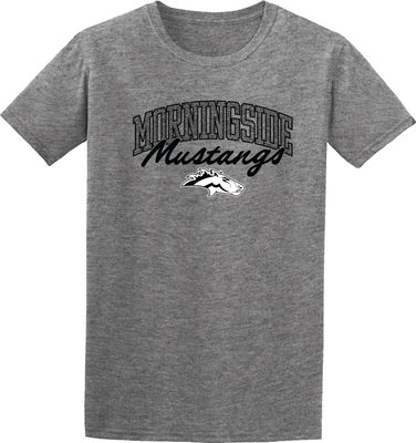 Light Grey short sleeve tee with spotted logo