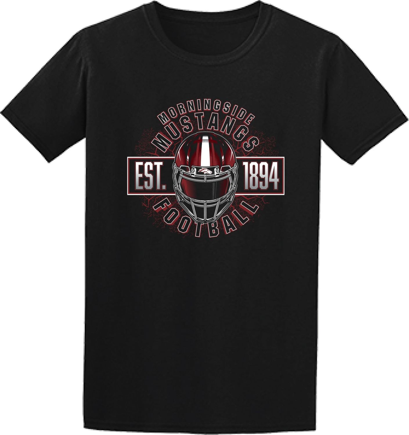Bold Graphic Morningside Mustangs Football Tee
