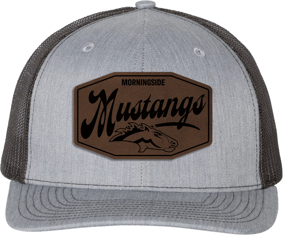 Richardson 112 trucker hat with Morningside Mustangs Patch