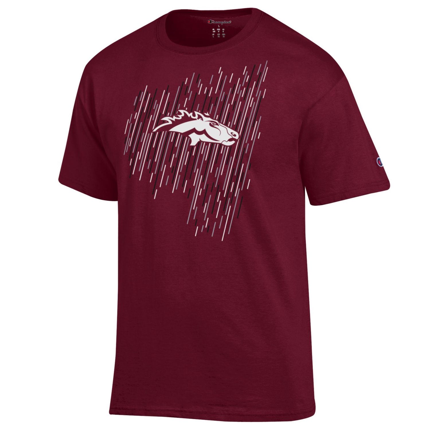 Mustangs Logo with Lines Tee