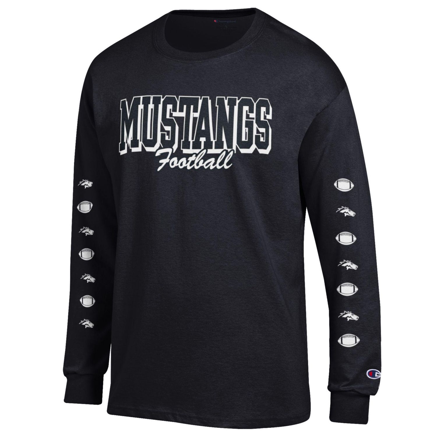 Mustangs Football Long Sleeve Tee