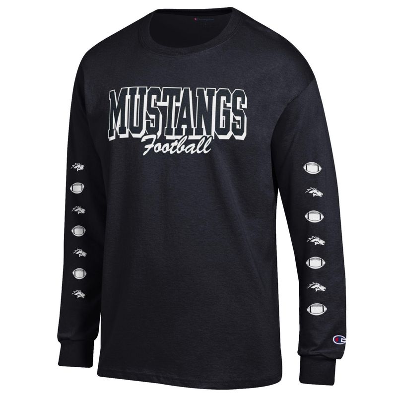 Mustangs Football Long Sleeve Tee