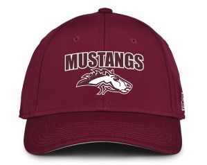Mustangs Maroon Hat stretch fit with white embroidery