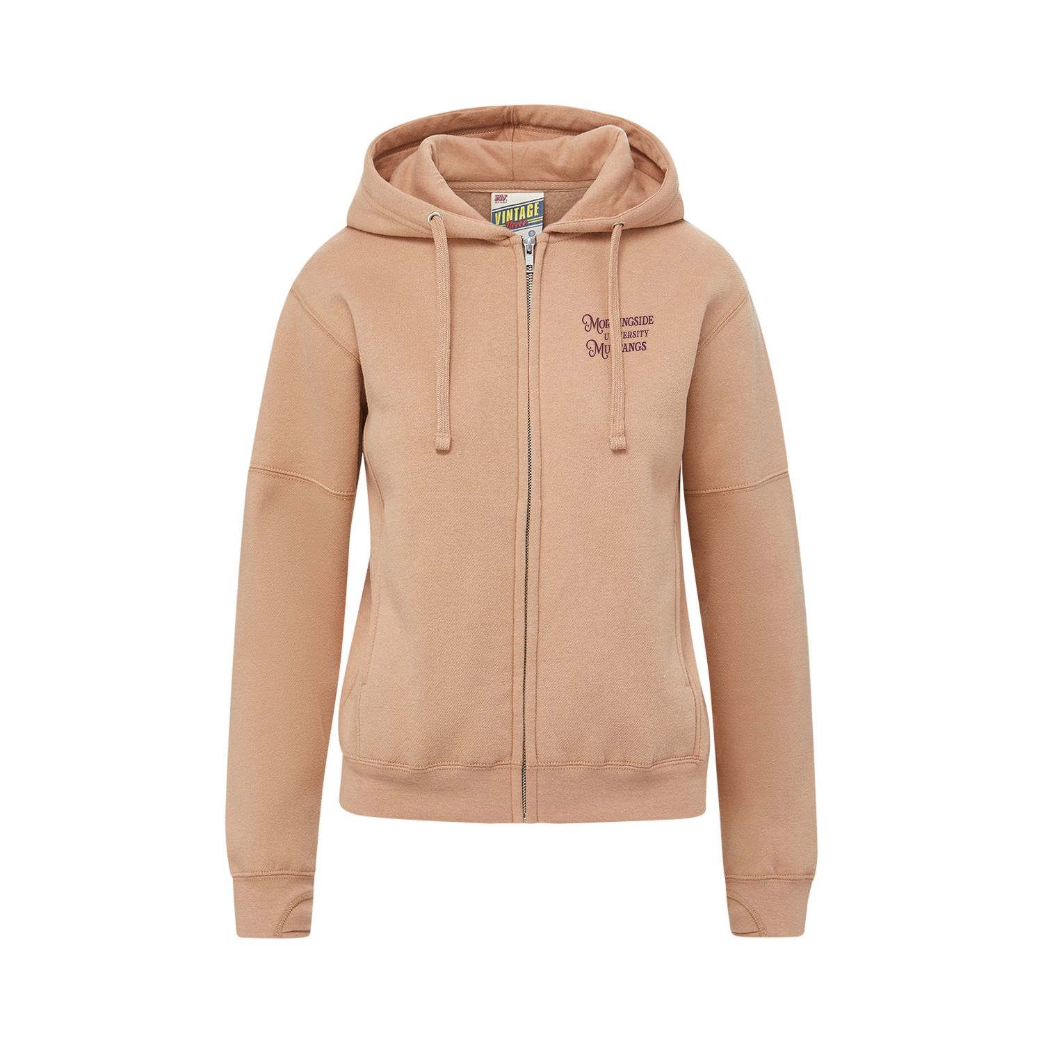 Vintage Fleece Full Zip Ladies Mustangs Hood