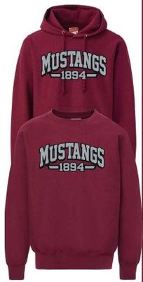 Fusion Pro Weave CREW Sweatshirt  with Mustangs Applique