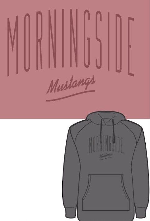 Blended Raglan Hoodie Large Tonal Graphic