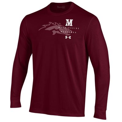Under Armour Long Sleeve Performance Tee Maroon Morningside Mustangs