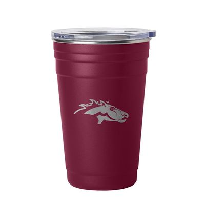 Mustangs Etched Stainless Solo Cup with Lid 22oz