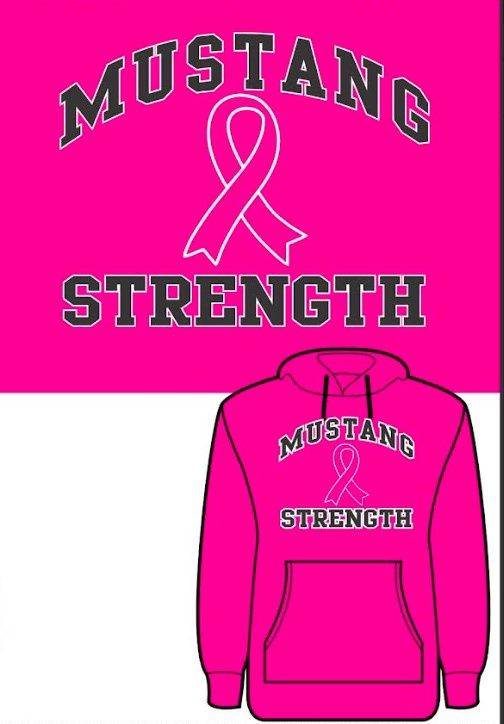 Mustang Strength Pink Ribbon Hoodie