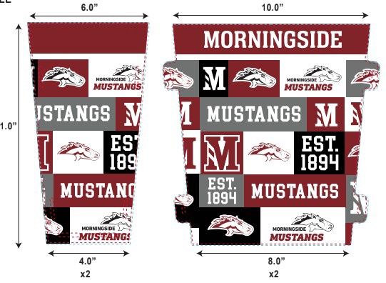 Wooden Waste Basket Mustangs