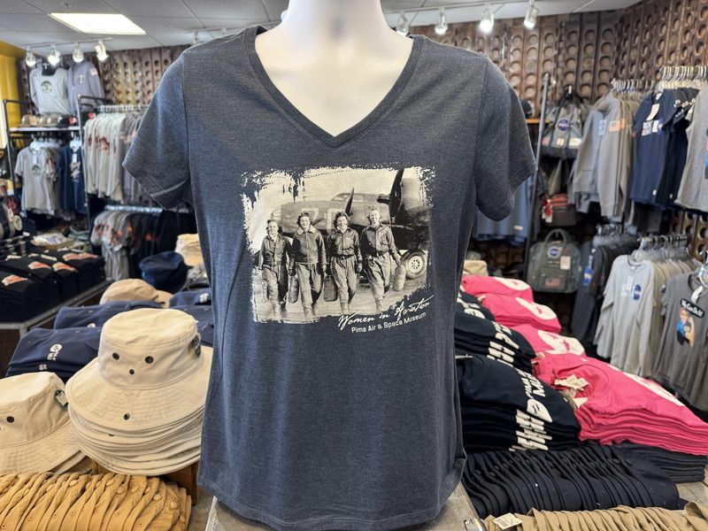 Ladies Women in Aviation shirt Navy Frost