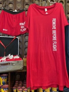 Remove Before Flight Night Shirt Name Drop RED OSFM