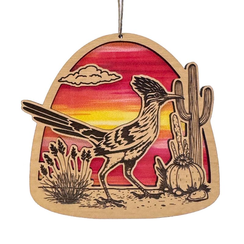 Roadrunner Desert Ornament | Hanging Decor