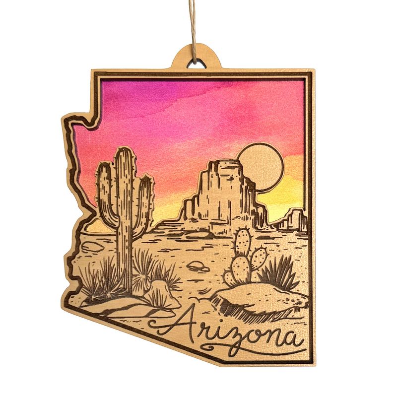 Arizona Desert Sunset Ornament | Hanging Decor