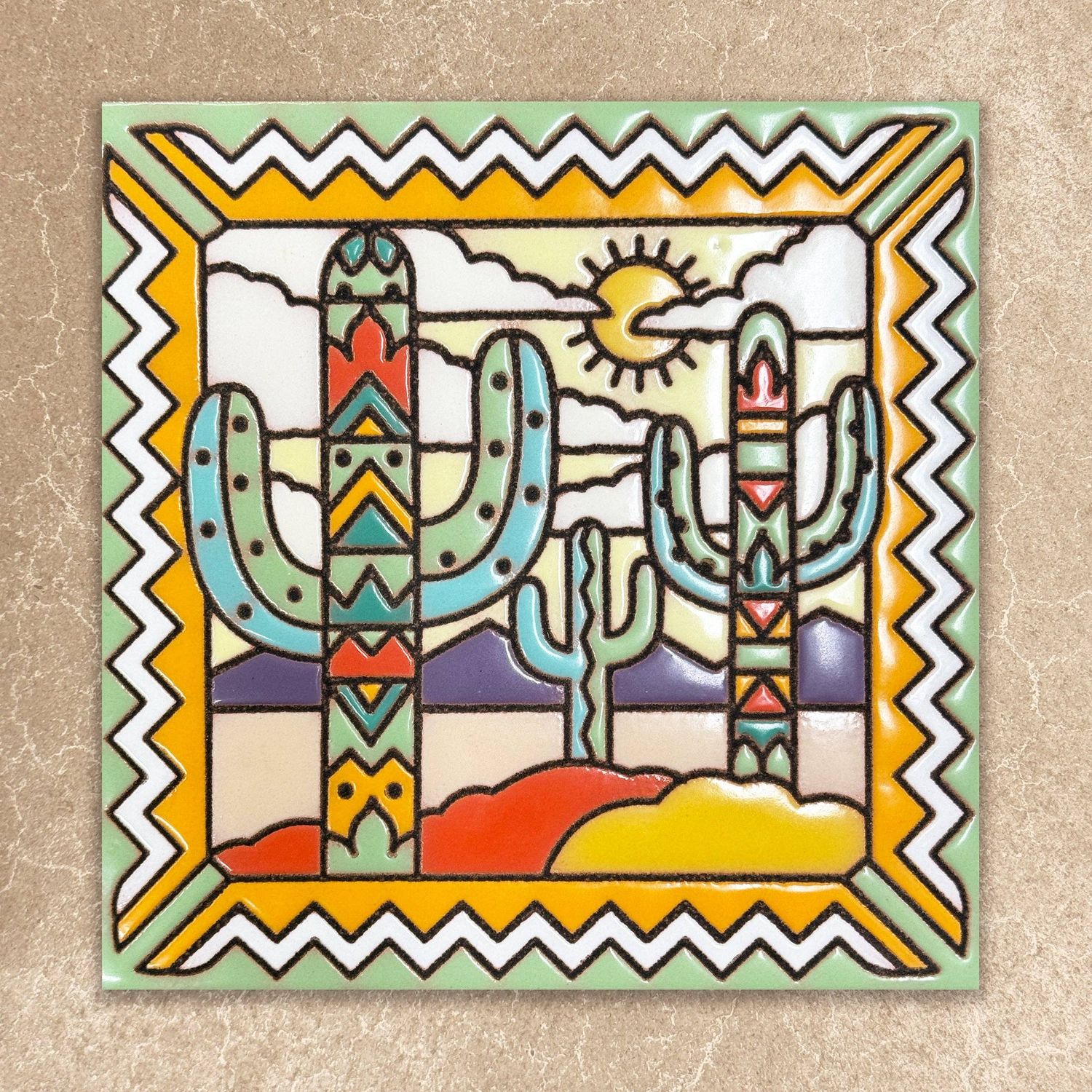 Saguaro Silhouette Tile