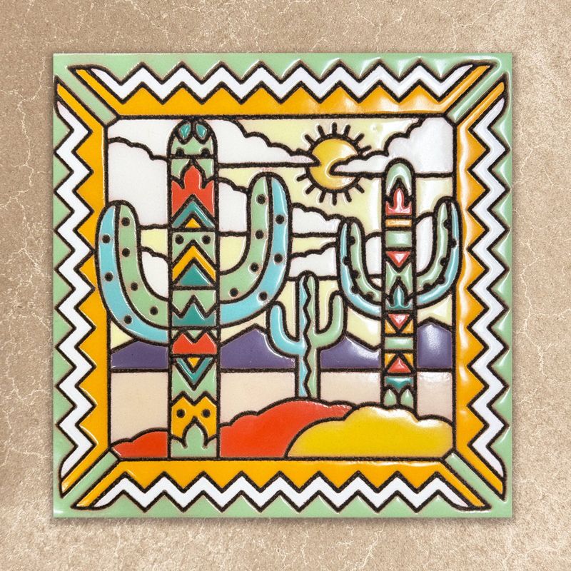 Saguaro Silhouette Tile