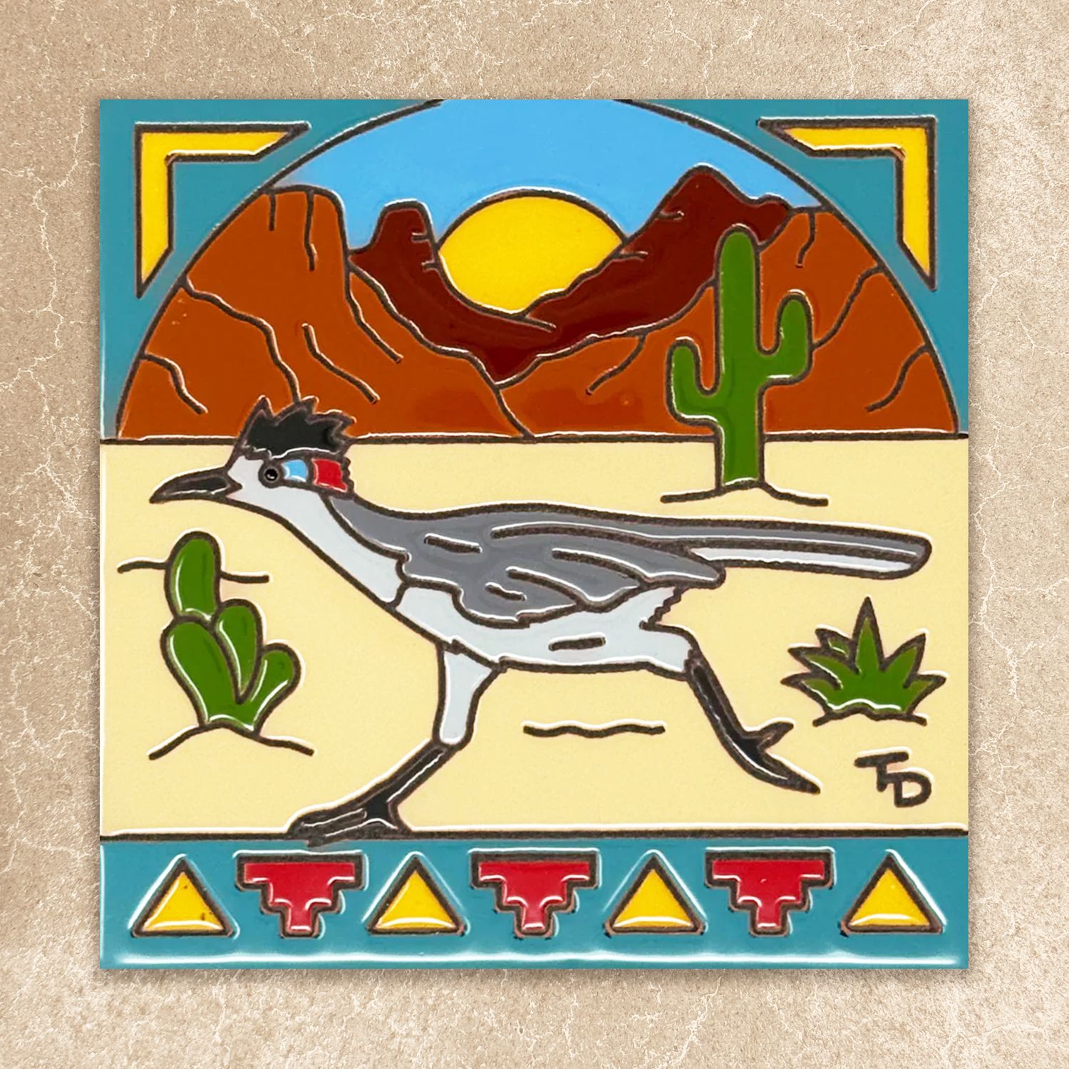 Desert Roadrunner Tile