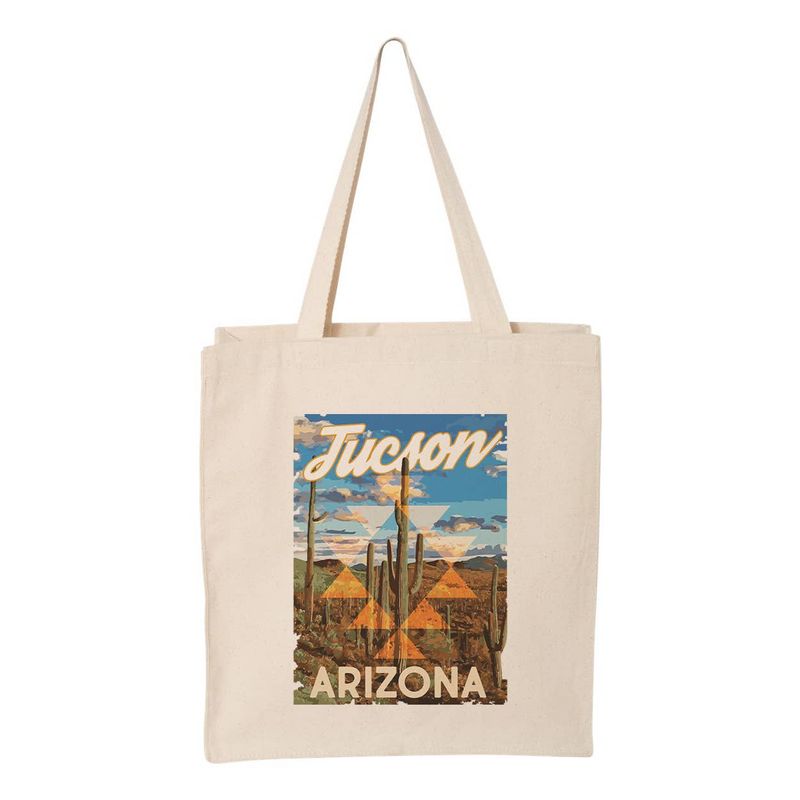 Vacation Tucson Arizona Tote Bag: Natural