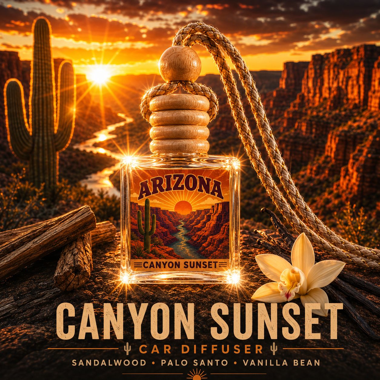 Canyon Sunset Car Diffuser – Sandalwood &amp; Vanilla