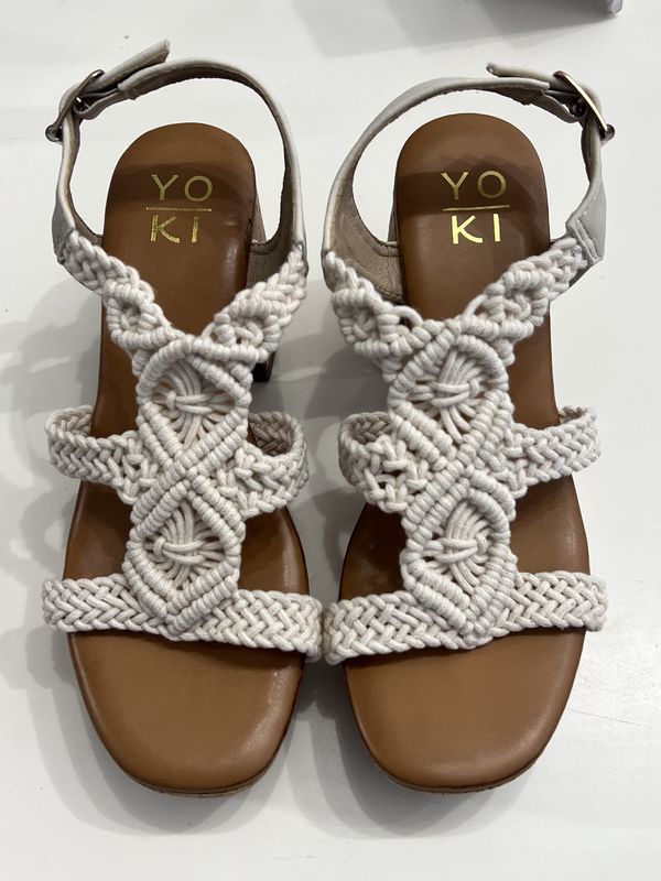 Chunky Cork Crochet Sandals