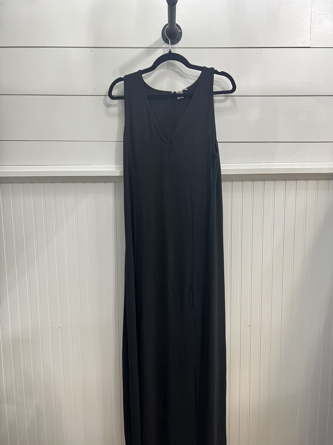 Plunge Neck Thigh Split Maxi Dress