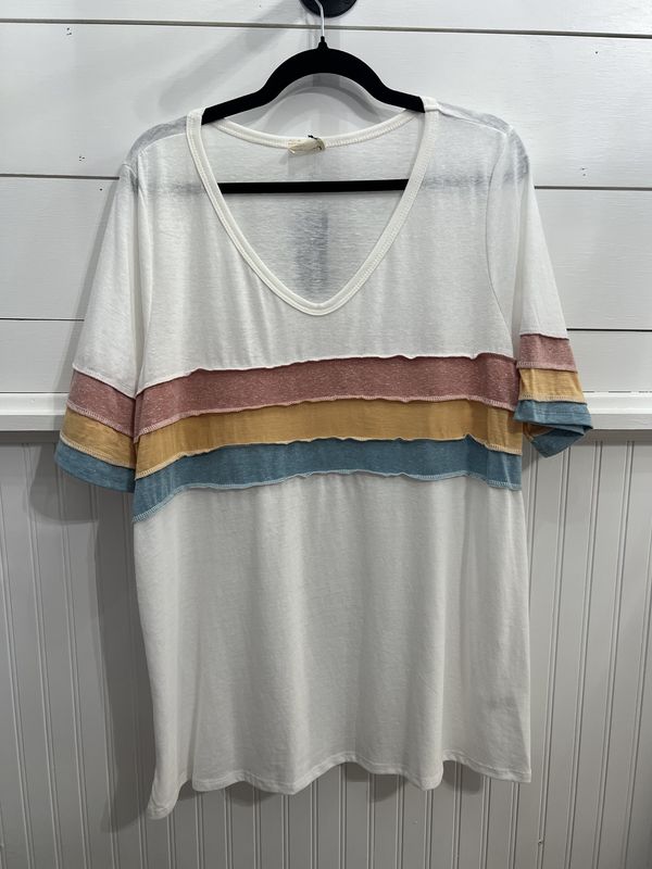 Triblend Color block Top 1XL