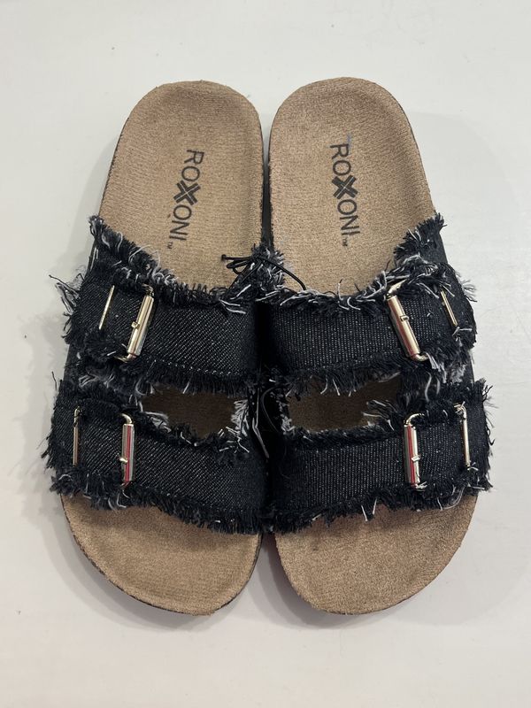 Double Buckle Sandal Black Size 6