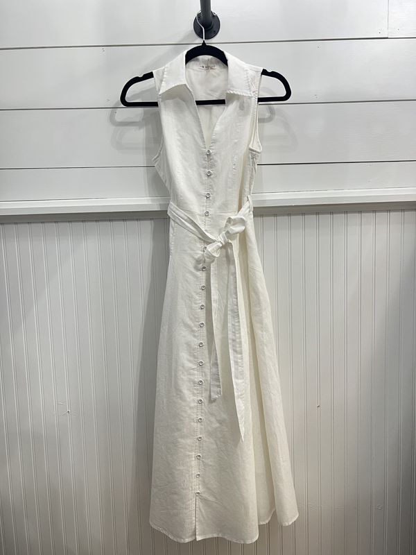 Sleeveless Midi Dress Off White LG