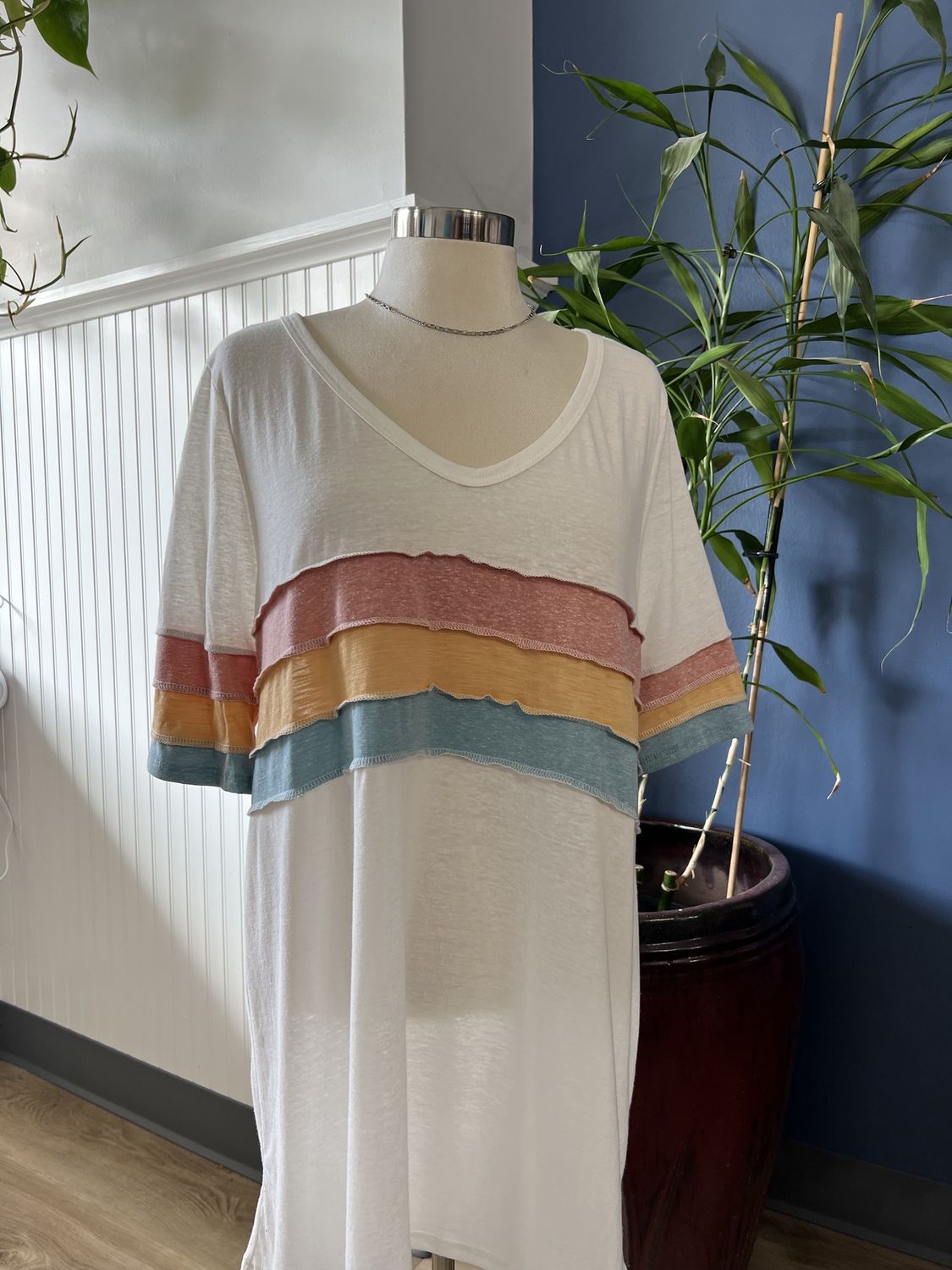Triblend Color block Top