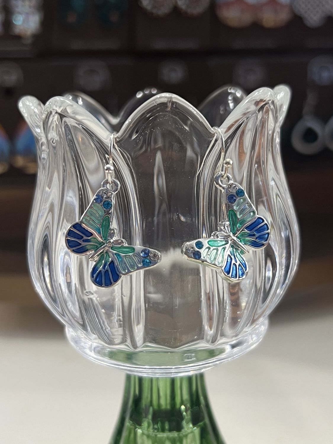 Blue Butterfly Earrings