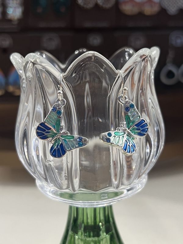 Blue Butterfly Earrings