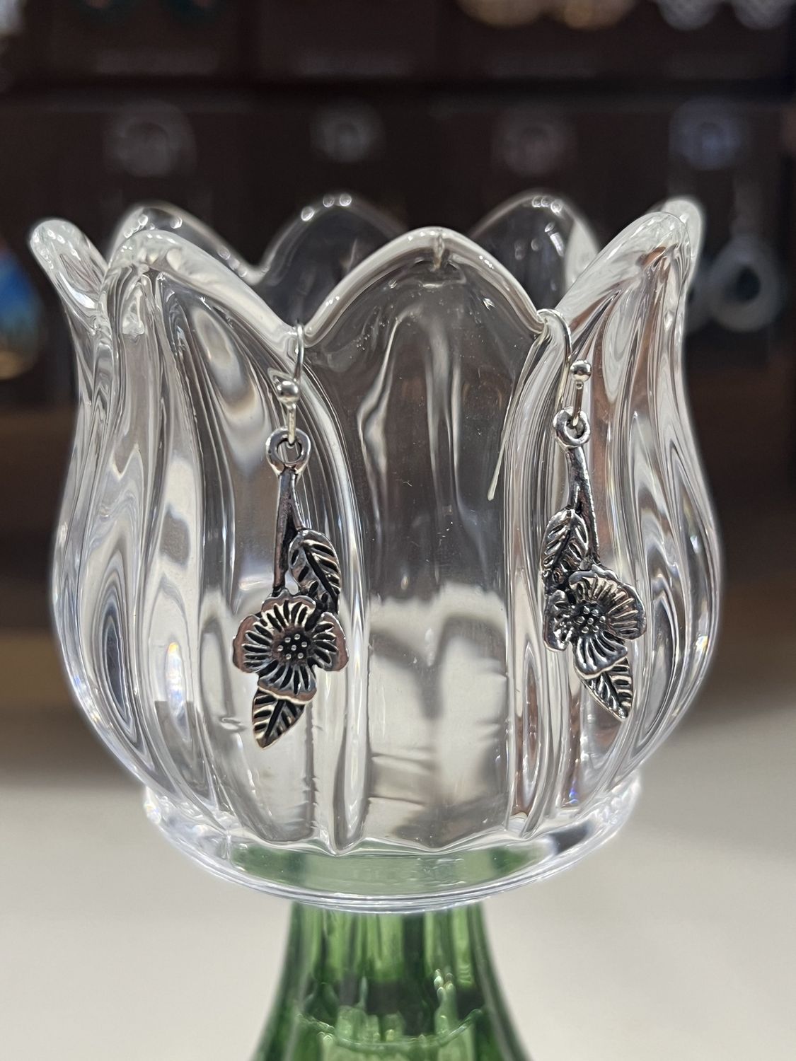 Silver Flower Earrings