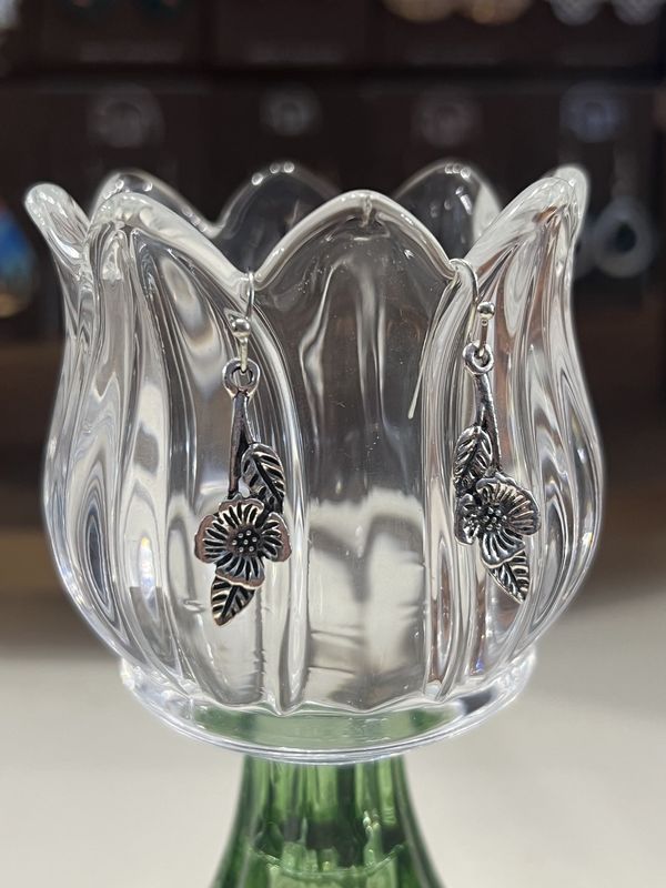 Silver Flower Earrings