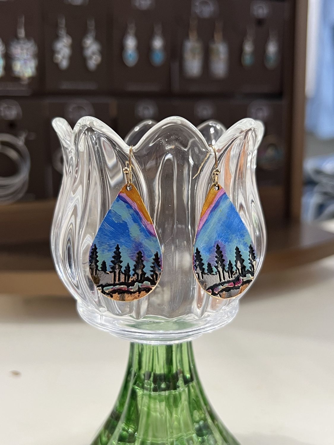 Sunset Tear Drop Earrings