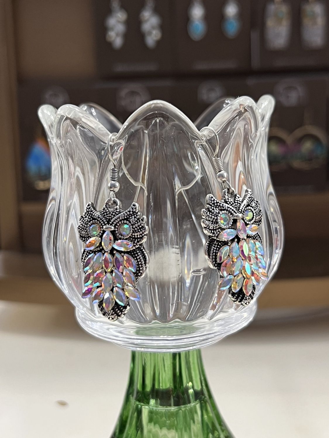 Sparkly Owl Earrings