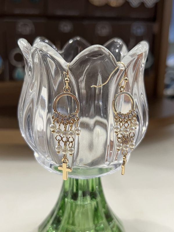 Dangling Cross Earrings