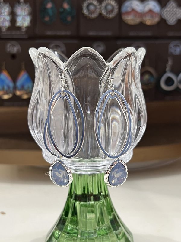 Silver Dangling Gem