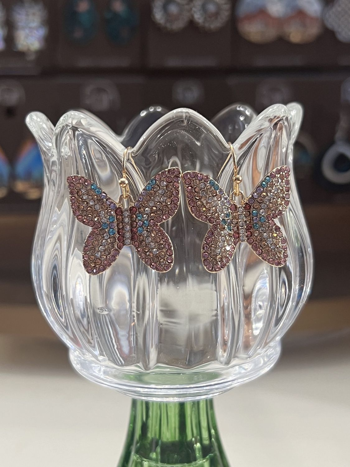 Sparkly Butterfly Earrings